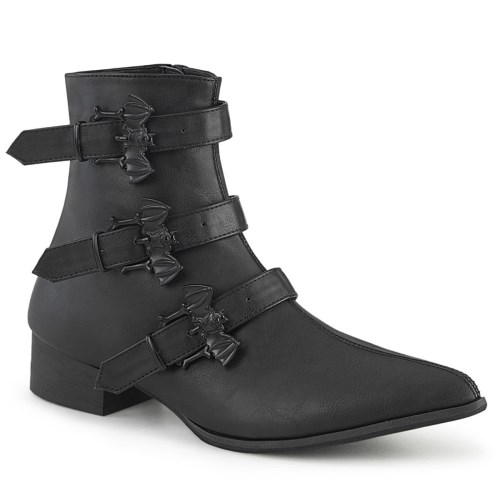 DemoniaCult - Creeper 215 Black Vegan Leather - Sapatos de Mulher